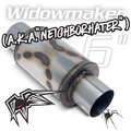 Black Widow Exhaust 6 x 3 in. Widowmaker Series Stainless Steel Oval Gray Exhaust Muffler BL376209